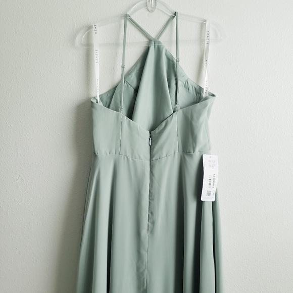 Azazie Bailey Agave Bridesmaid Dress New With Tags - Picture 8 of 10